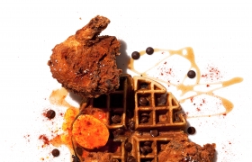 Chicken and Waffles, Boston Food Photography, Boston Still Life Photography, 